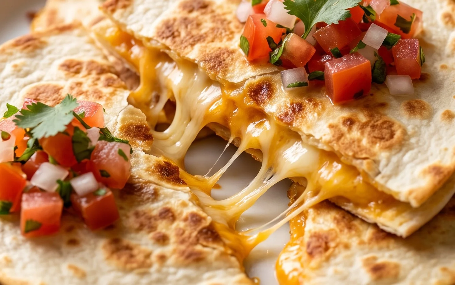 Easy Jack-o-lantern Cheese Quesadillas