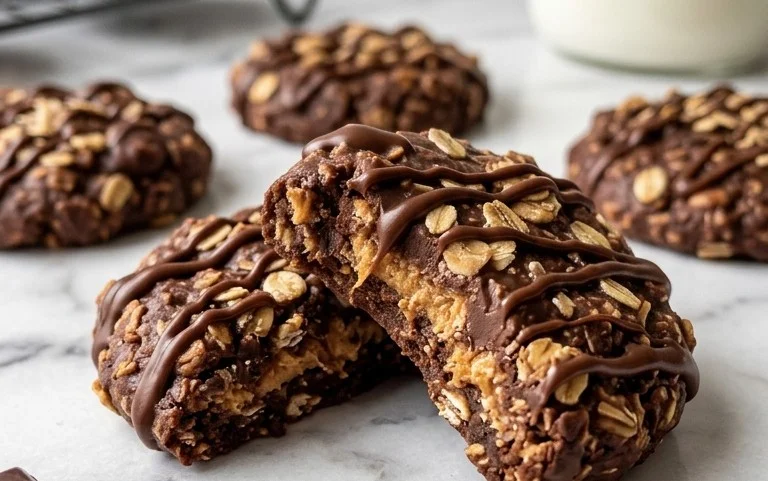 Easy Chocolate Peanut Butter No Bake Cookies