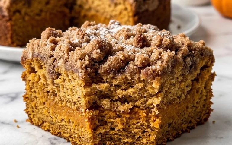 Moist Pumpkin Coffee Cake With Streusel Topping