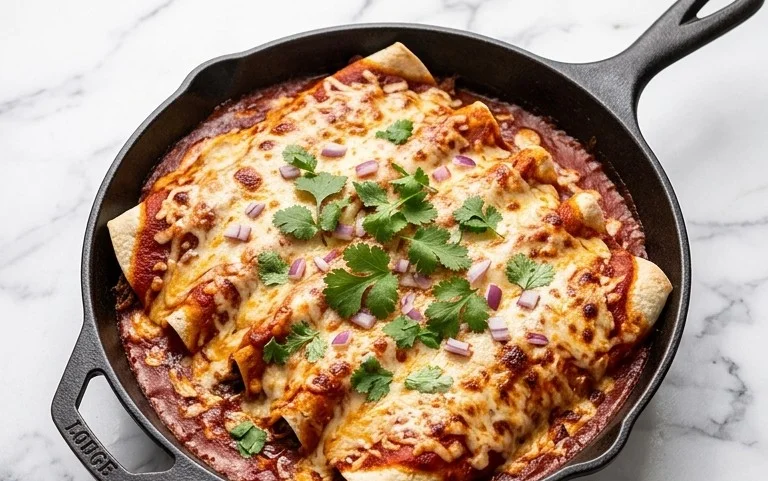 Easy Beef Skillet Enchiladas – Weeknight Dinner Hero