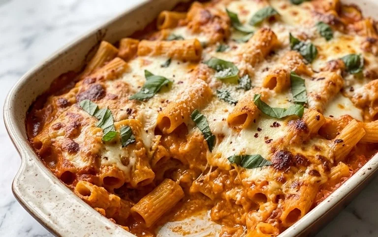 Cozy Pumpkin Tomato Pasta Bake-Fall Flavors