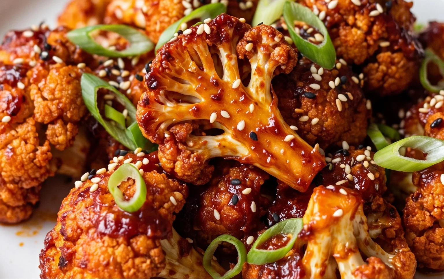 Air-Fried Korean Chili Cauliflower (Gochujang)